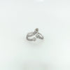 1.15 Total Carat Open Shank Three-Stone Diamond White Gold Ring