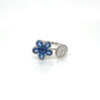 1.94 Total Carat Sapphire and Diamond Ladies Ring in 14K White Gold