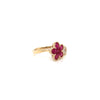 1.90 Total Carat Genuine Ruby and Diamond Multicolor Ladies Ring in 14K Yellow Gold