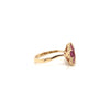 1.90 Total Carat Genuine Ruby and Diamond Multicolor Ladies Ring in 14K Yellow Gold