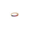 0.85 Carat Rainbow Color Sapphire Ladies Ring in 14K White Gold