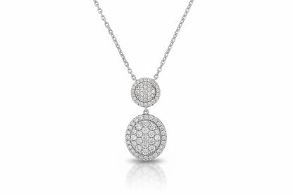 "NECK1001" ROUND DIAMOND NECKLACE IN 14K WHITE GOLD