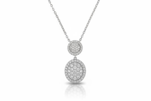 "NECK1001" ROUND DIAMOND NECKLACE IN 14K WHITE GOLD