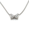 0.65 Carat Flower Shape Diamond Pendant Necklace in 18K White Gold