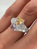 3.20 Total Carat Fancy Purple & Yellow Diamond Ladies Engagement Ring GIA