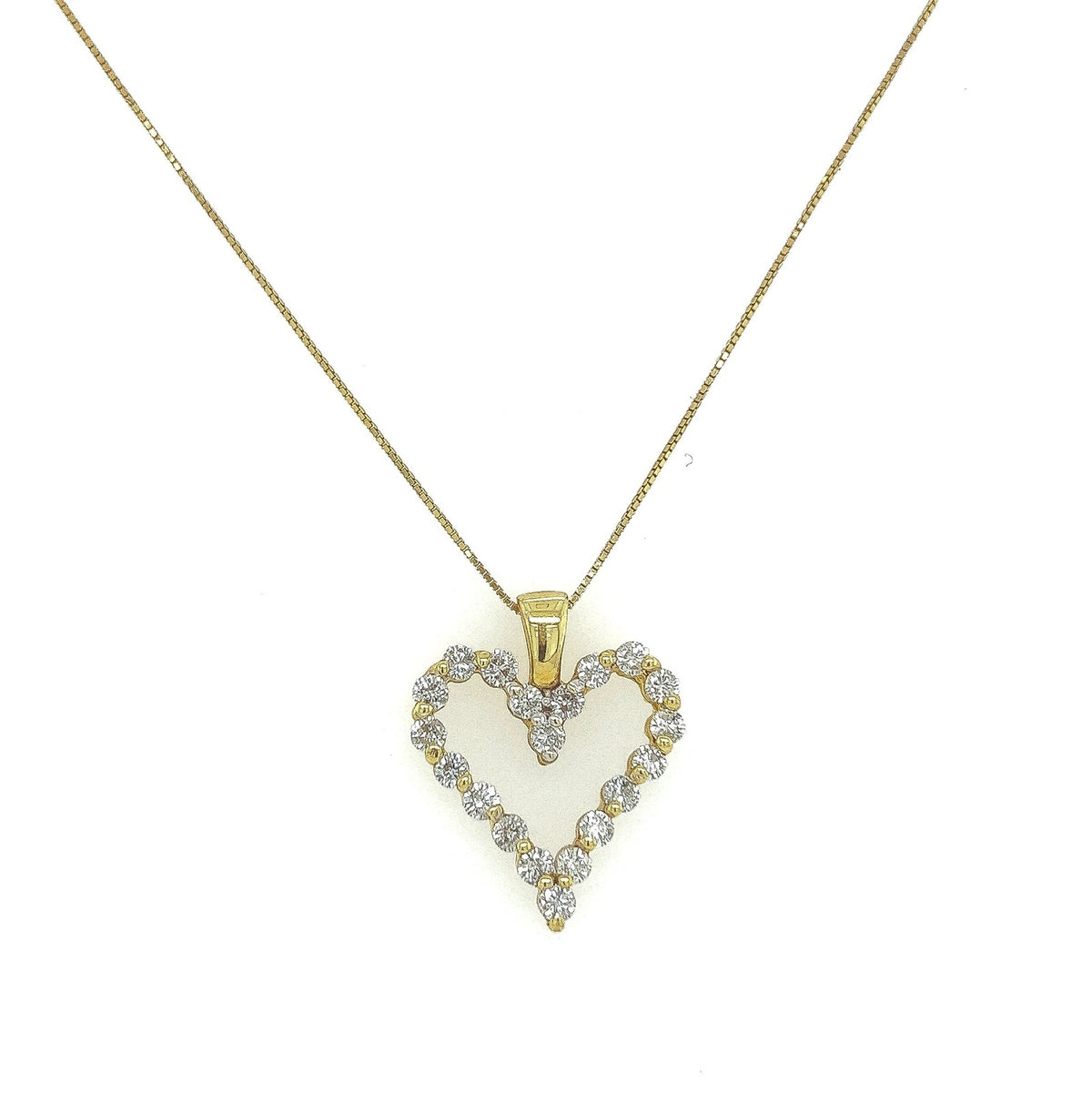 0.60 Carat Heart-Shaped Prong-Set Diamond Pendant