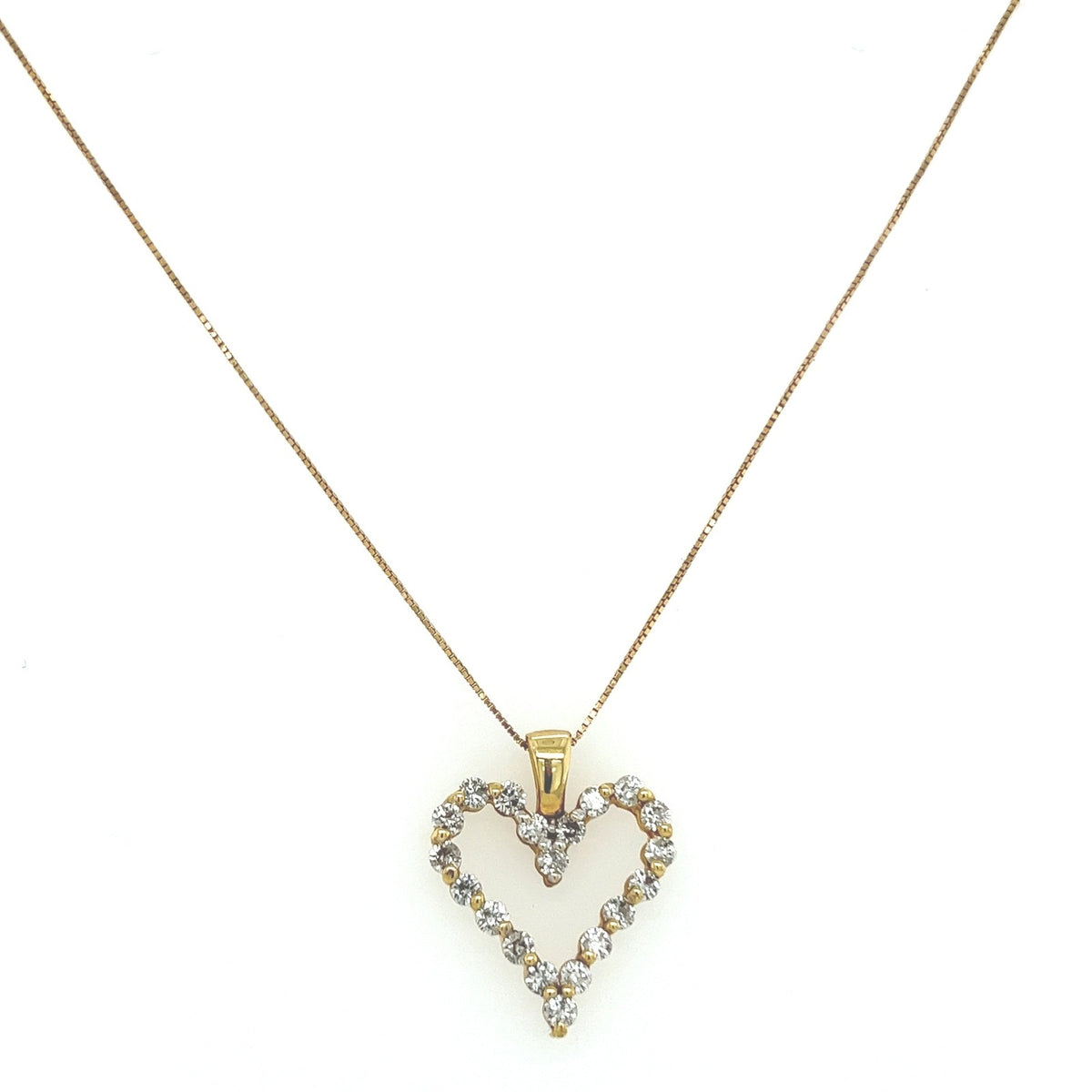 0.60 Carat Heart-Shaped Prong-Set Diamond Pendant