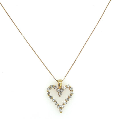 0.60 Carat Heart-Shaped Prong-Set Diamond Pendant