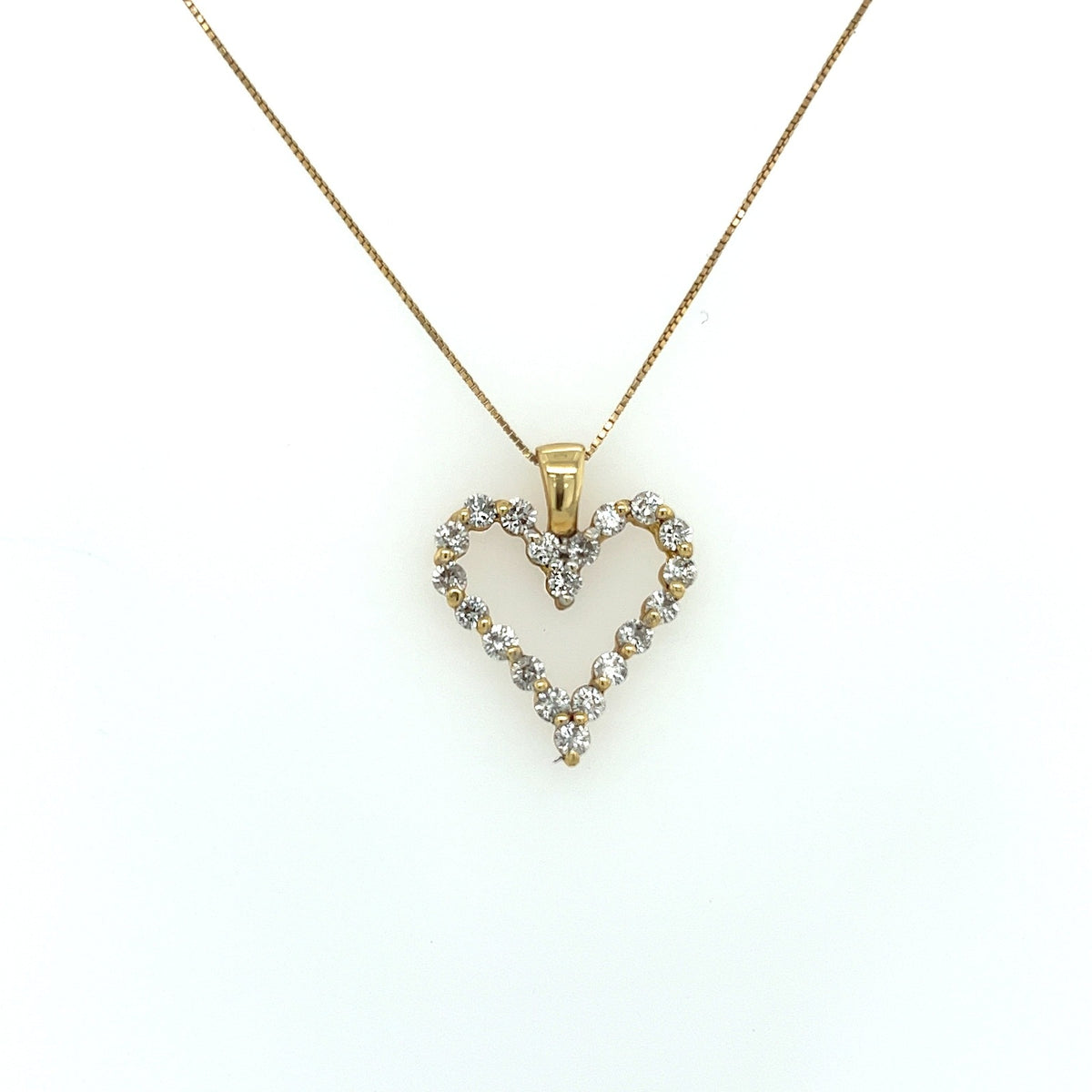 0.60 Carat Heart-Shaped Prong-Set Diamond Pendant