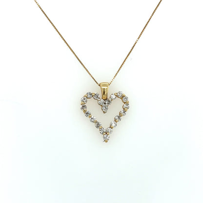 0.60 Carat Heart-Shaped Prong-Set Diamond Pendant