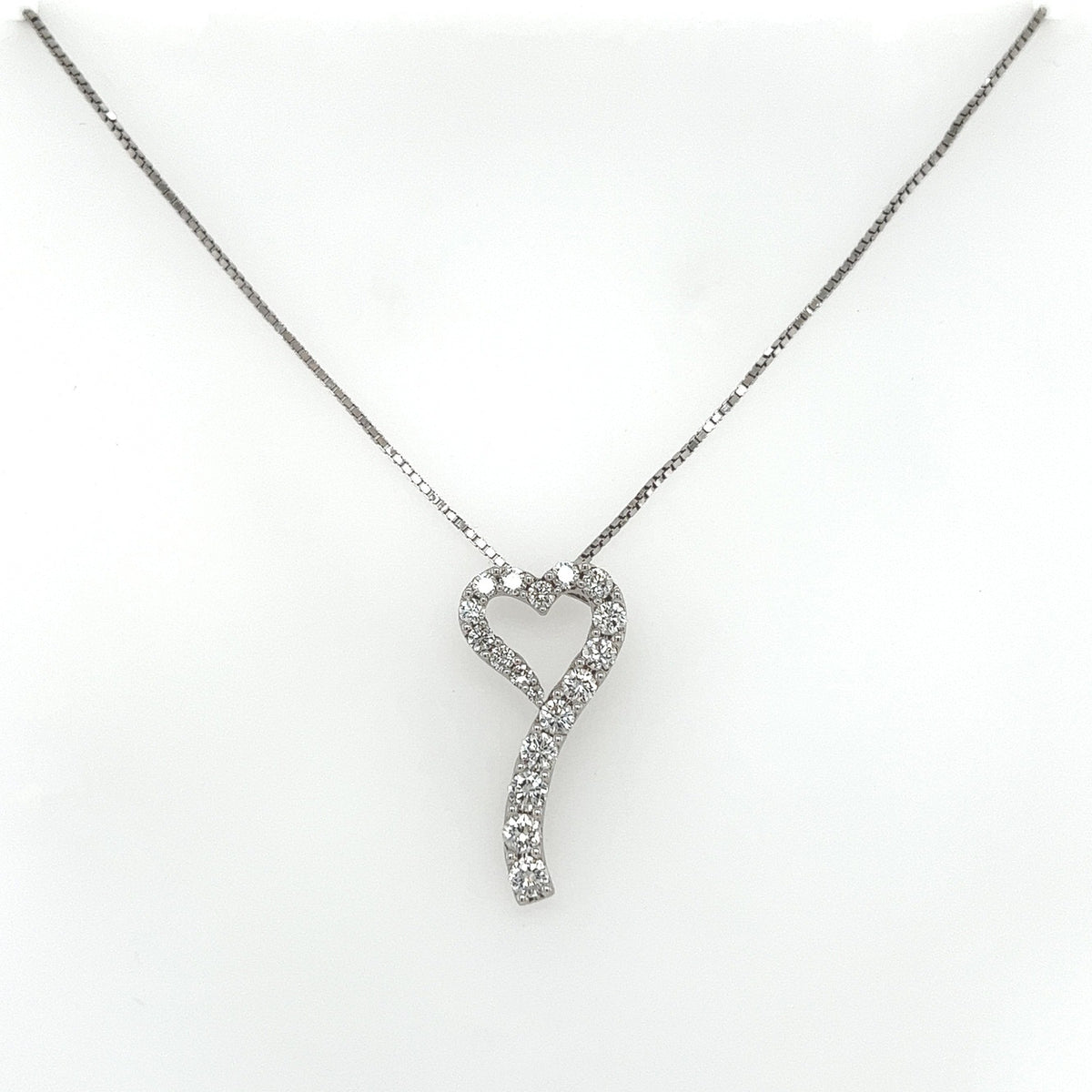 1.14 Carat Heart-Shaped Prong-Set Diamond Pendant
