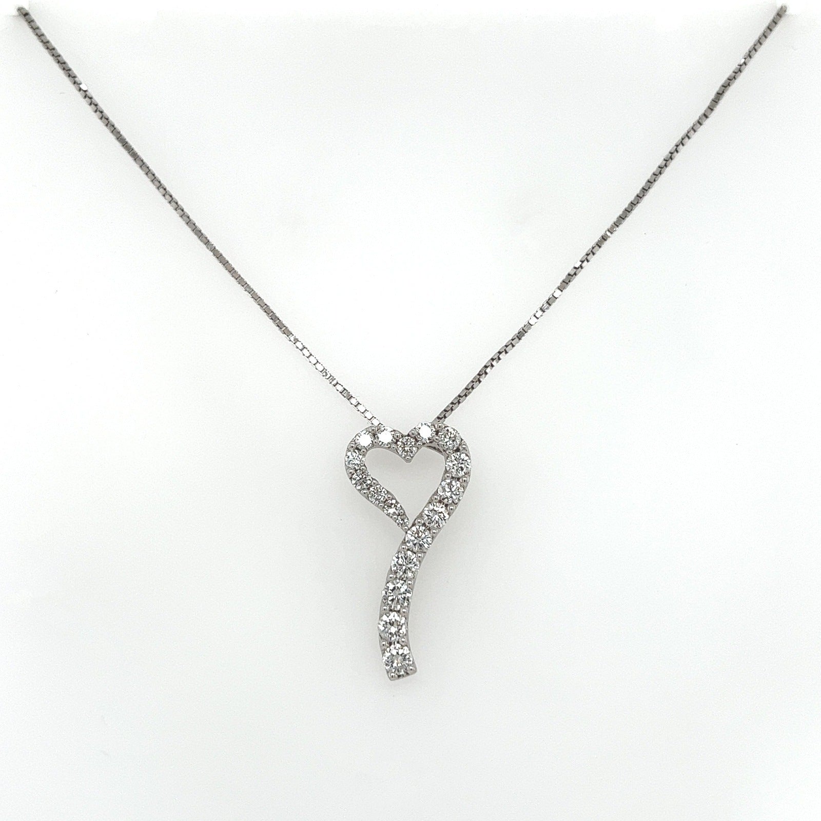 1.14 Carat Heart-Shaped Prong-Set Diamond Pendant