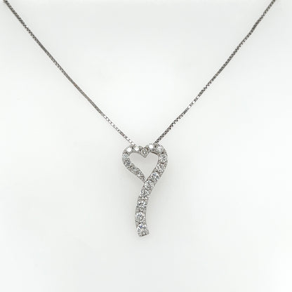 1.14 Carat Heart-Shaped Prong-Set Diamond Pendant