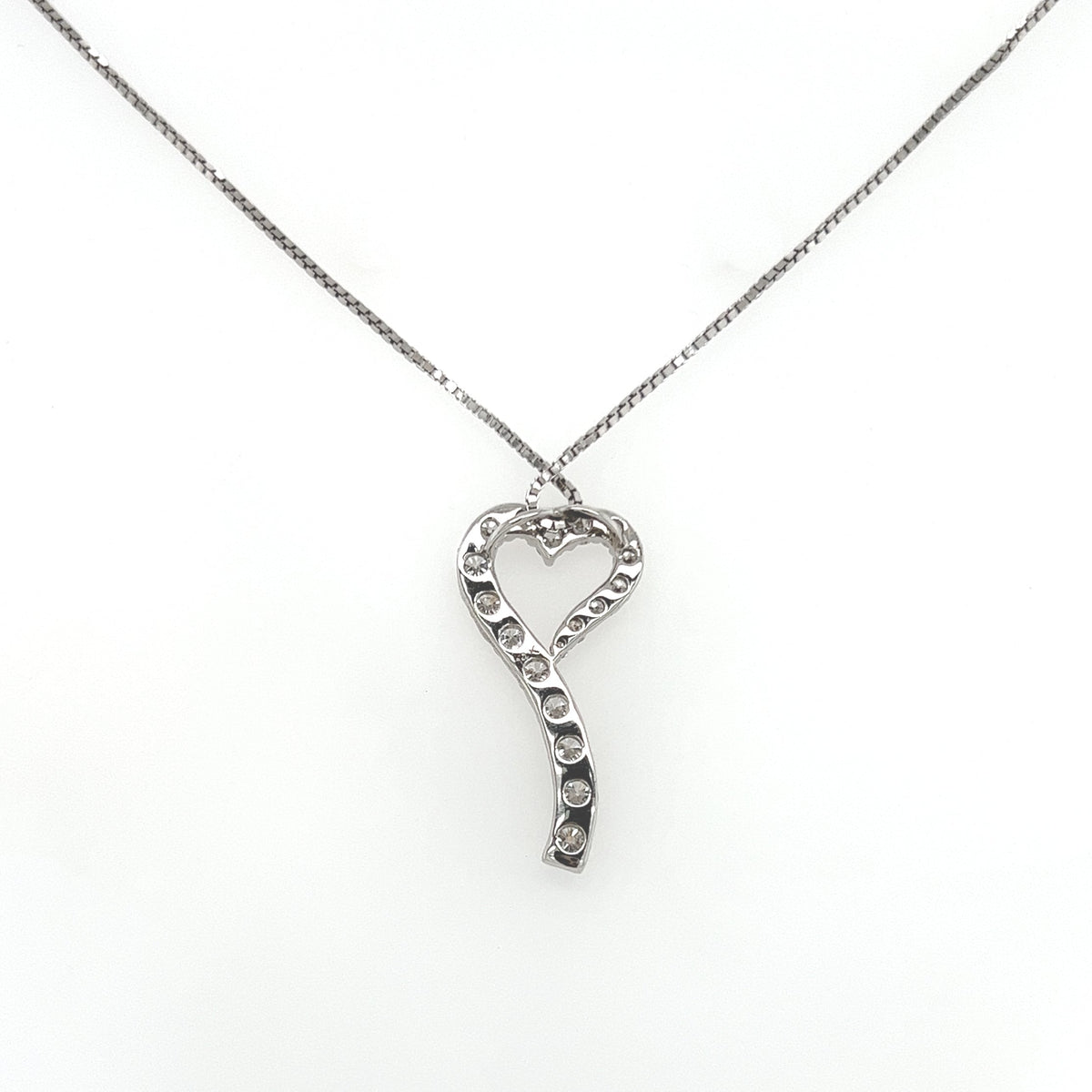 1.14 Carat Heart-Shaped Prong-Set Diamond Pendant