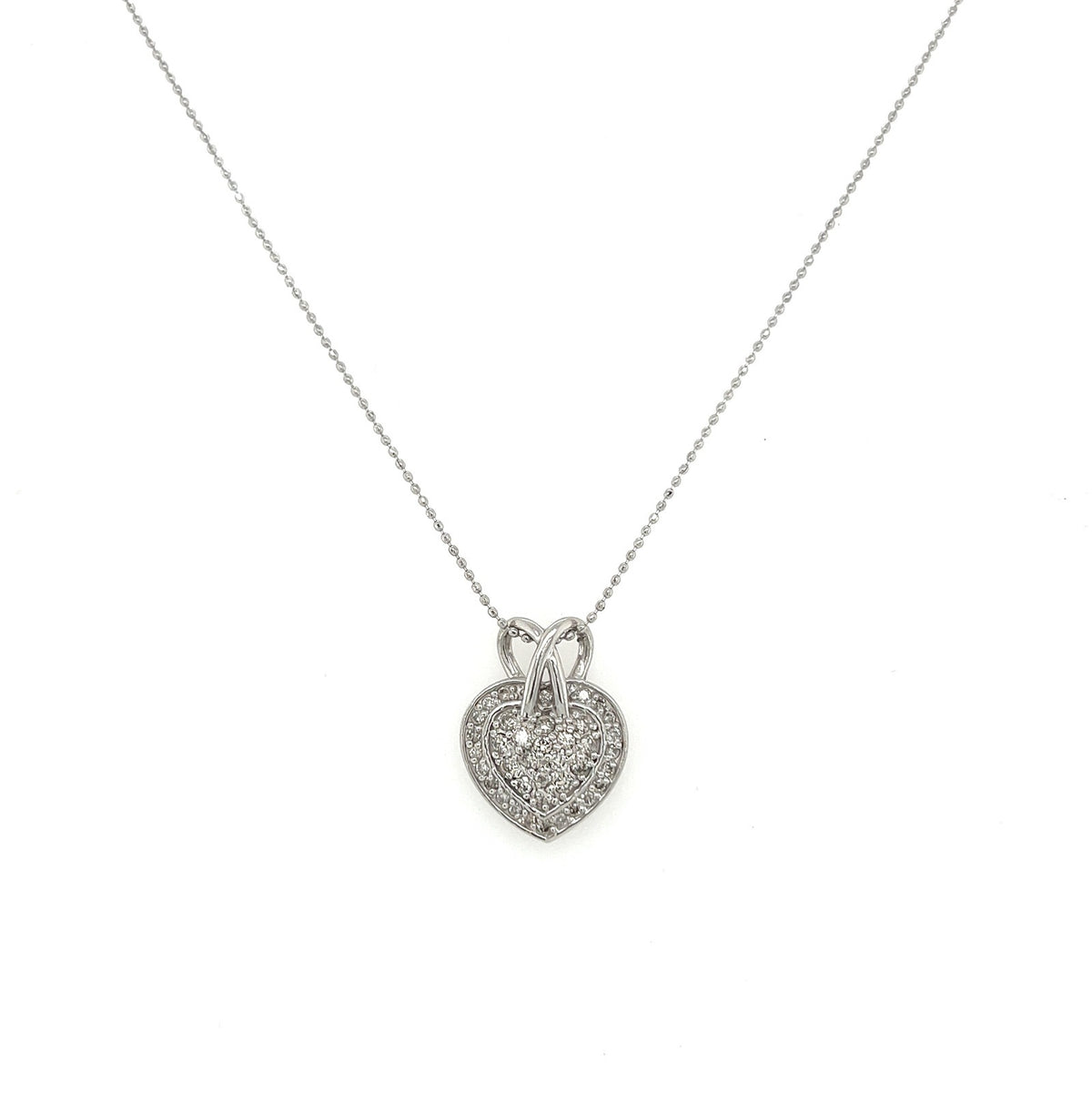 0.51 Carat Heart-Shaped Diamond Cluster Pendant