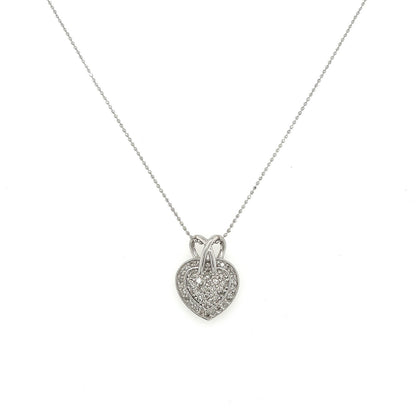0.51 Carat Heart-Shaped Diamond Cluster Pendant
