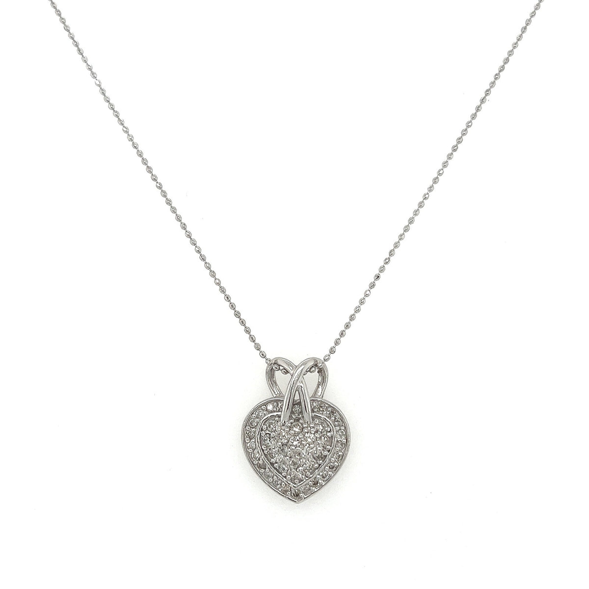0.51 Carat Heart-Shaped Diamond Cluster Pendant