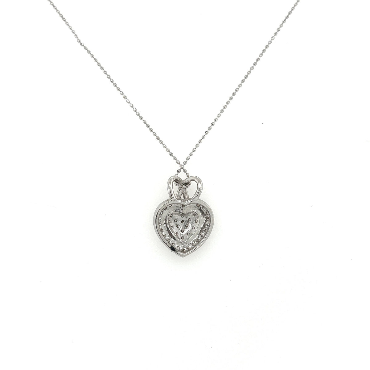 0.51 Carat Heart-Shaped Diamond Cluster Pendant