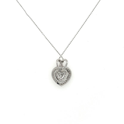 0.51 Carat Heart-Shaped Diamond Cluster Pendant