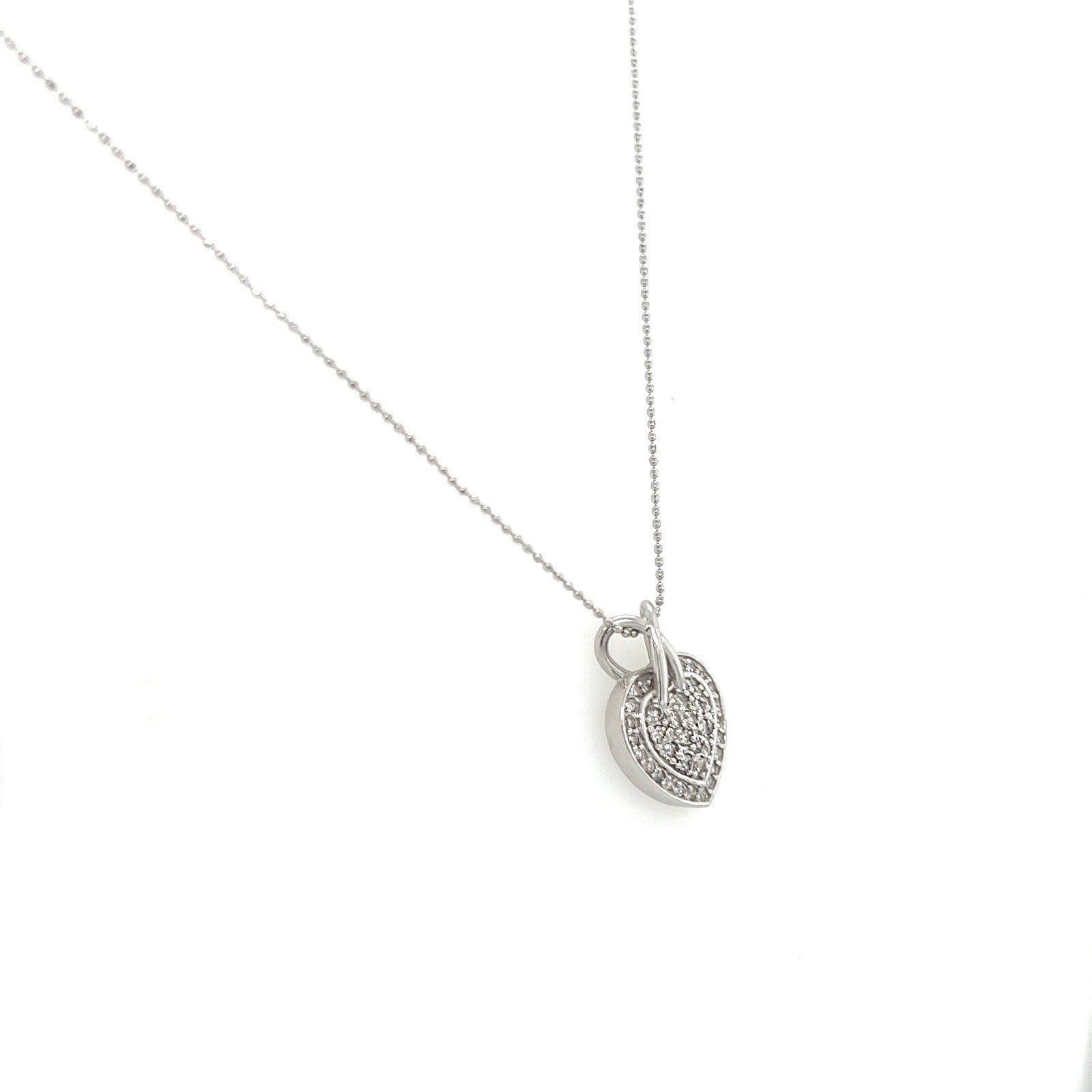 0.51 Carat Heart-Shaped Diamond Cluster Pendant