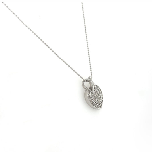 0.51 Carat Heart-Shaped Diamond Cluster Pendant