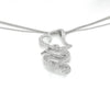 0.55 Carat Round Pave-Set Heart Trail Pendant Necklace