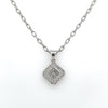 1.0 Carat Square Diamond Pendant Necklace in 14K White Gold