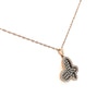 Rose Gold Diamond Butterfly Pendant Necklace