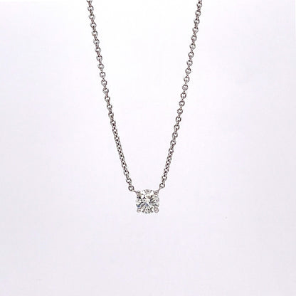 "PEND01787" 0.50 CARAT ROUND BRILLIANT CUT PENDANT IN 18K WHITE GOLD