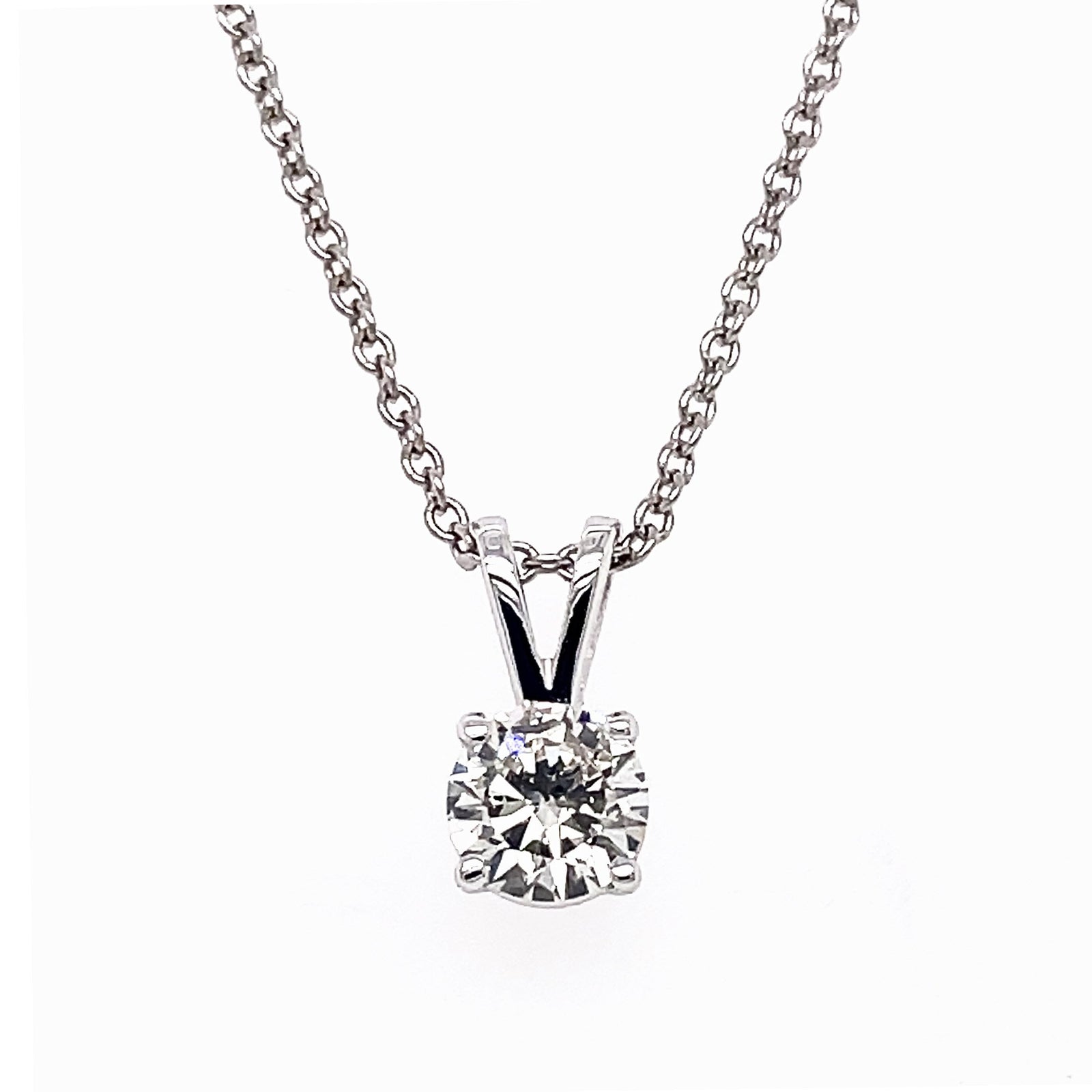 "PEND10016" 0.41 CARAT SOLITAIRE ROUND PENDANT