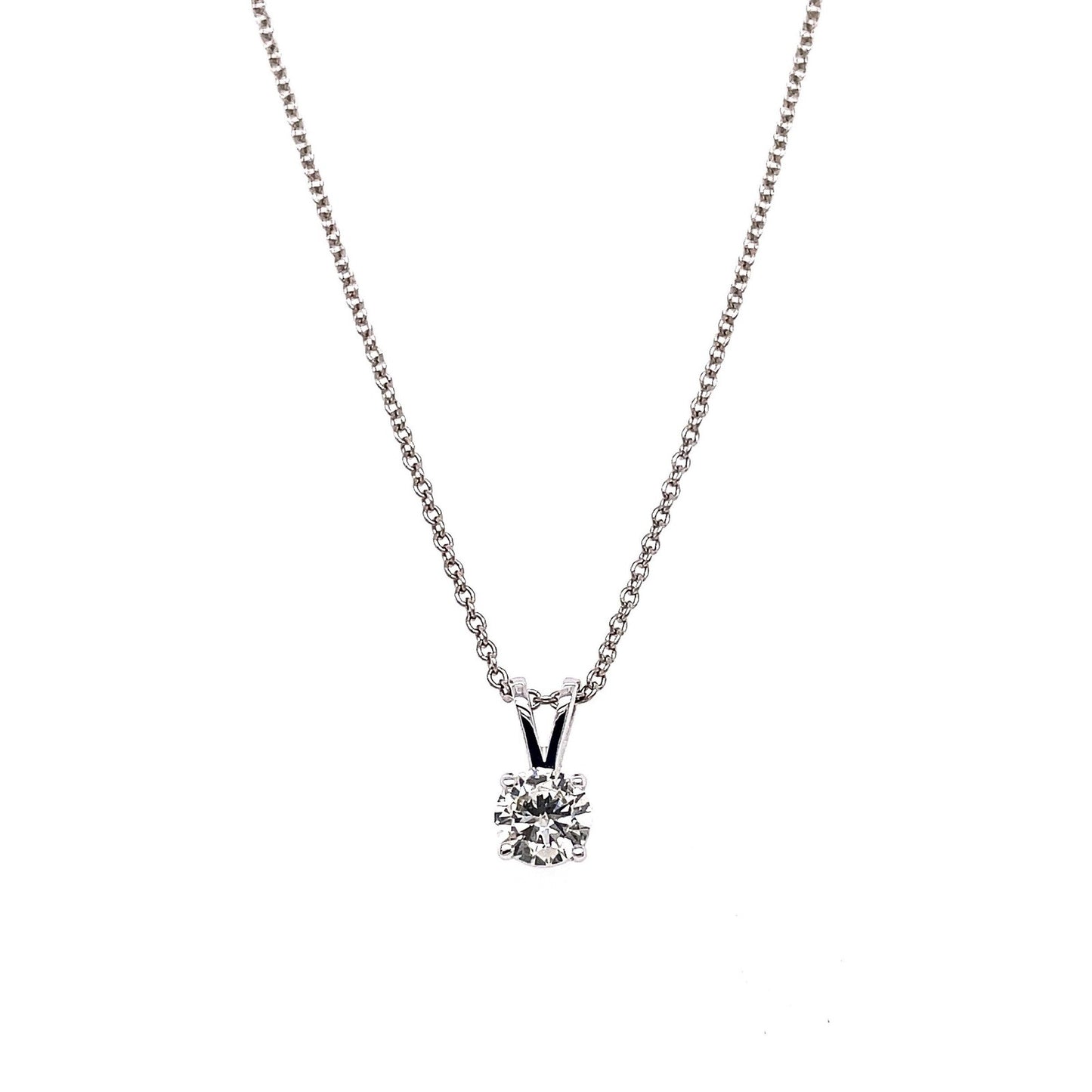 "PEND10016" 0.41 CARAT SOLITAIRE ROUND PENDANT