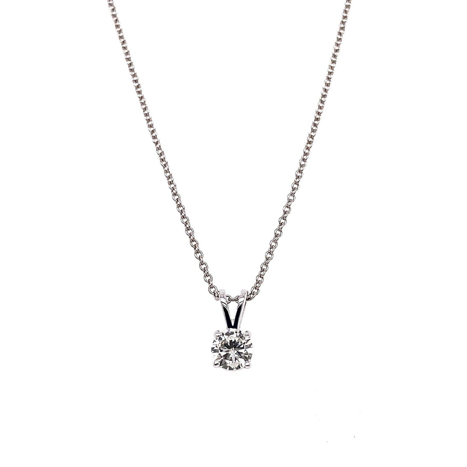 "PEND10016" 0.41 CARAT SOLITAIRE ROUND PENDANT