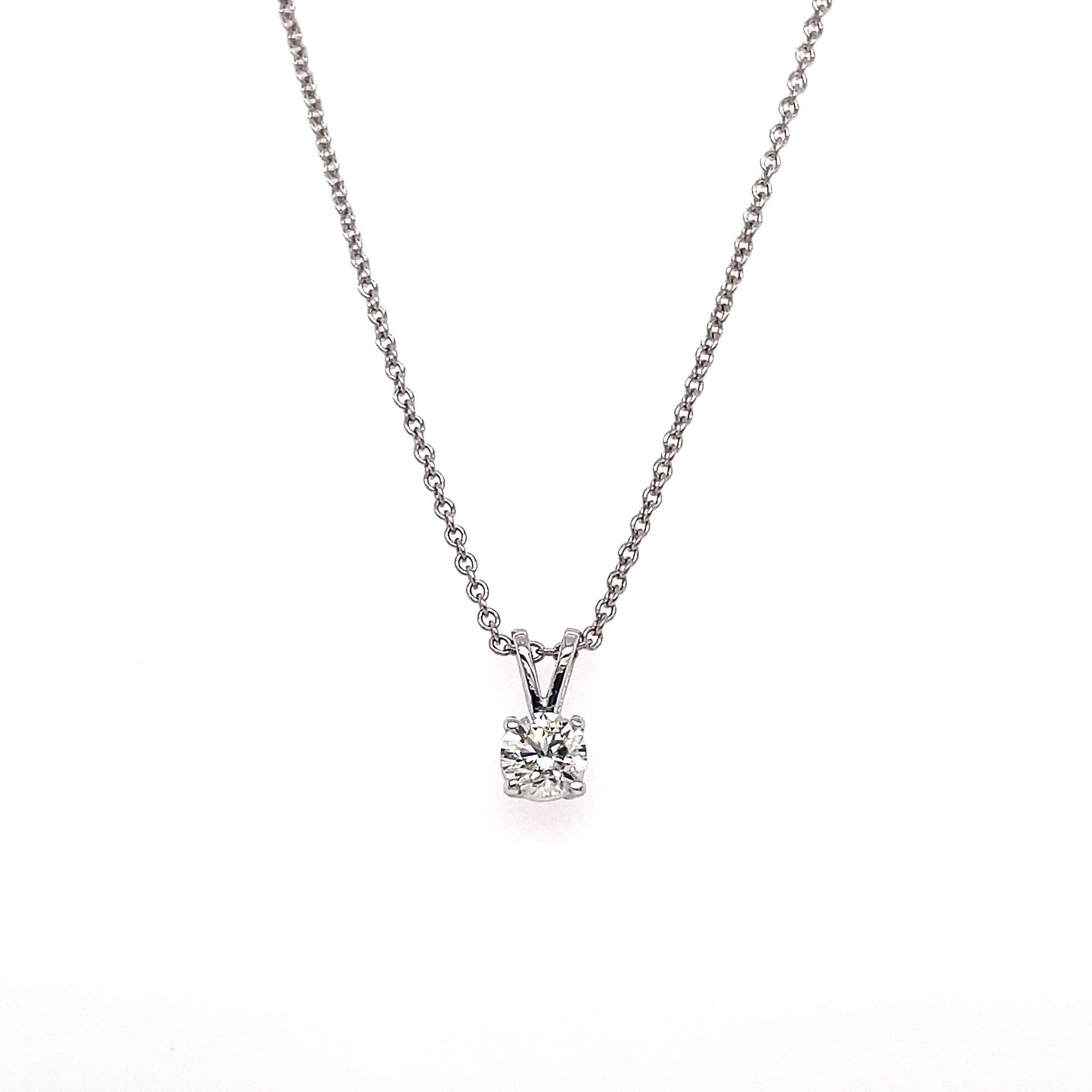 "PEND10017" 0.30 CARAT SOLITAIRE ROUND PENDANT