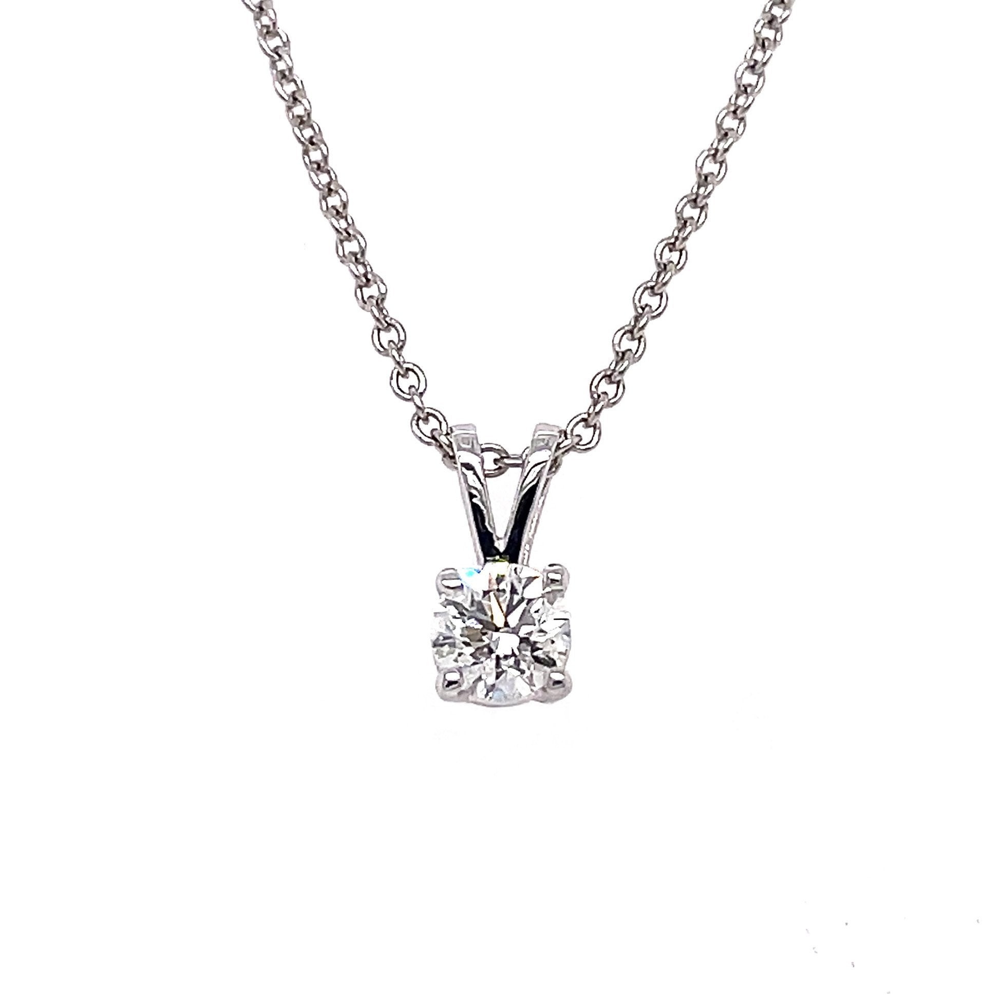 "PEND10017" 0.30 CARAT SOLITAIRE ROUND PENDANT