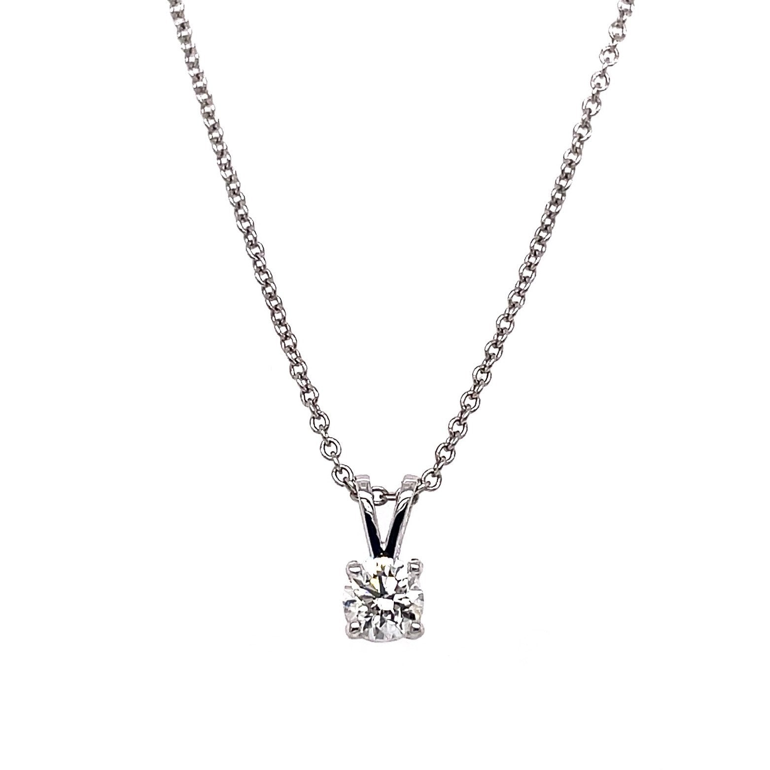 "PEND10017" 0.30 CARAT SOLITAIRE ROUND PENDANT