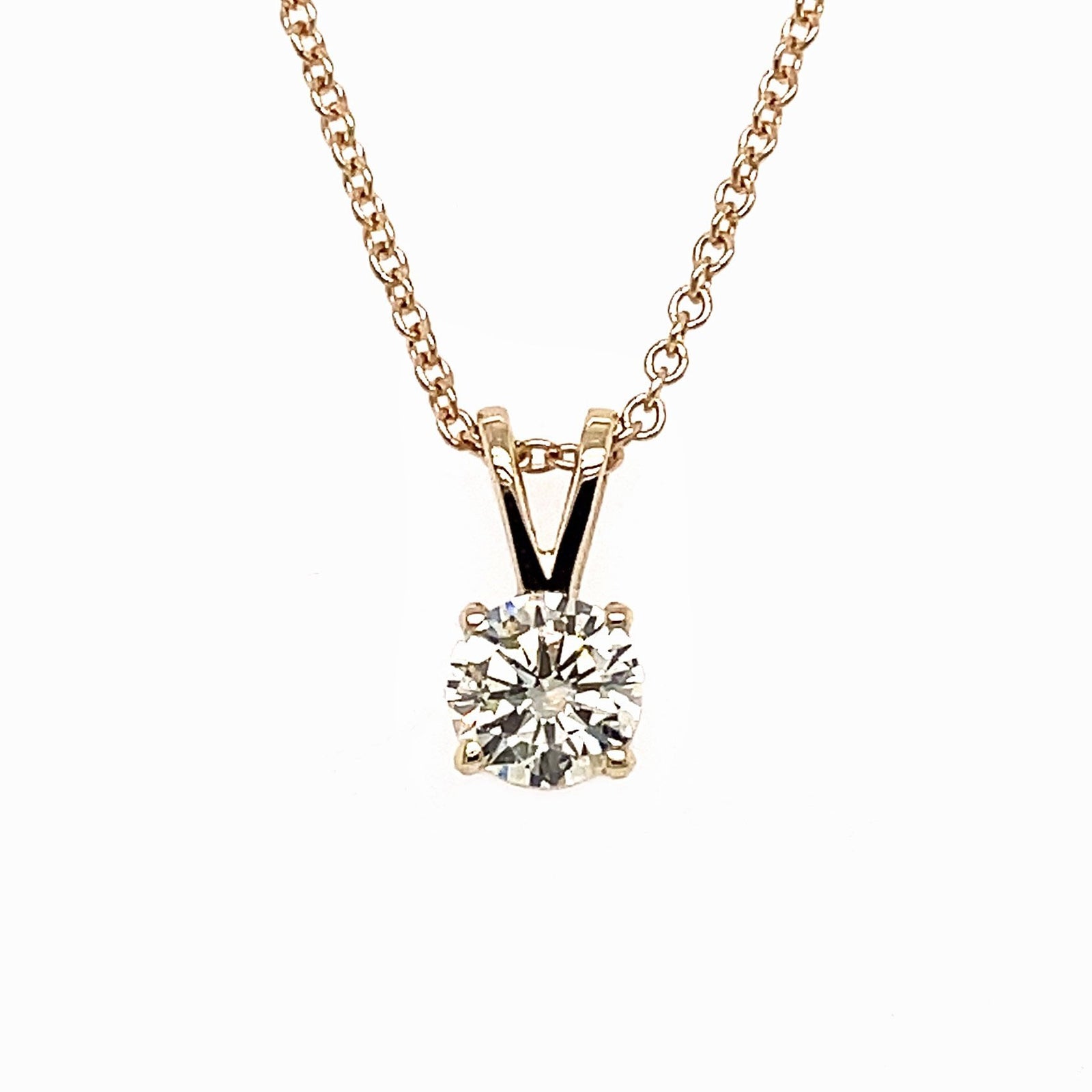 "PEND10018" 0.40 CARAT SOLITAIRE ROUND PENDANT