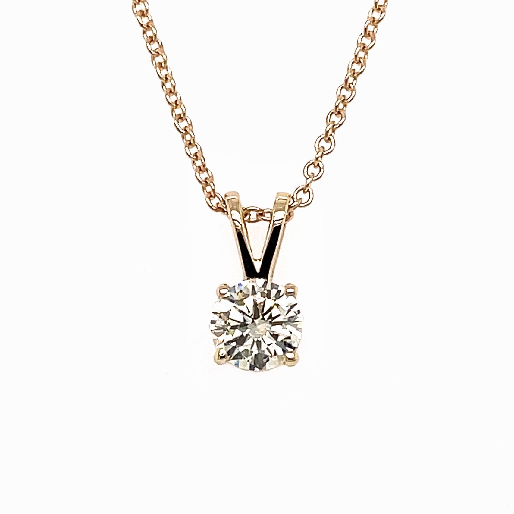 "PEND10018" 0.40 CARAT SOLITAIRE ROUND PENDANT