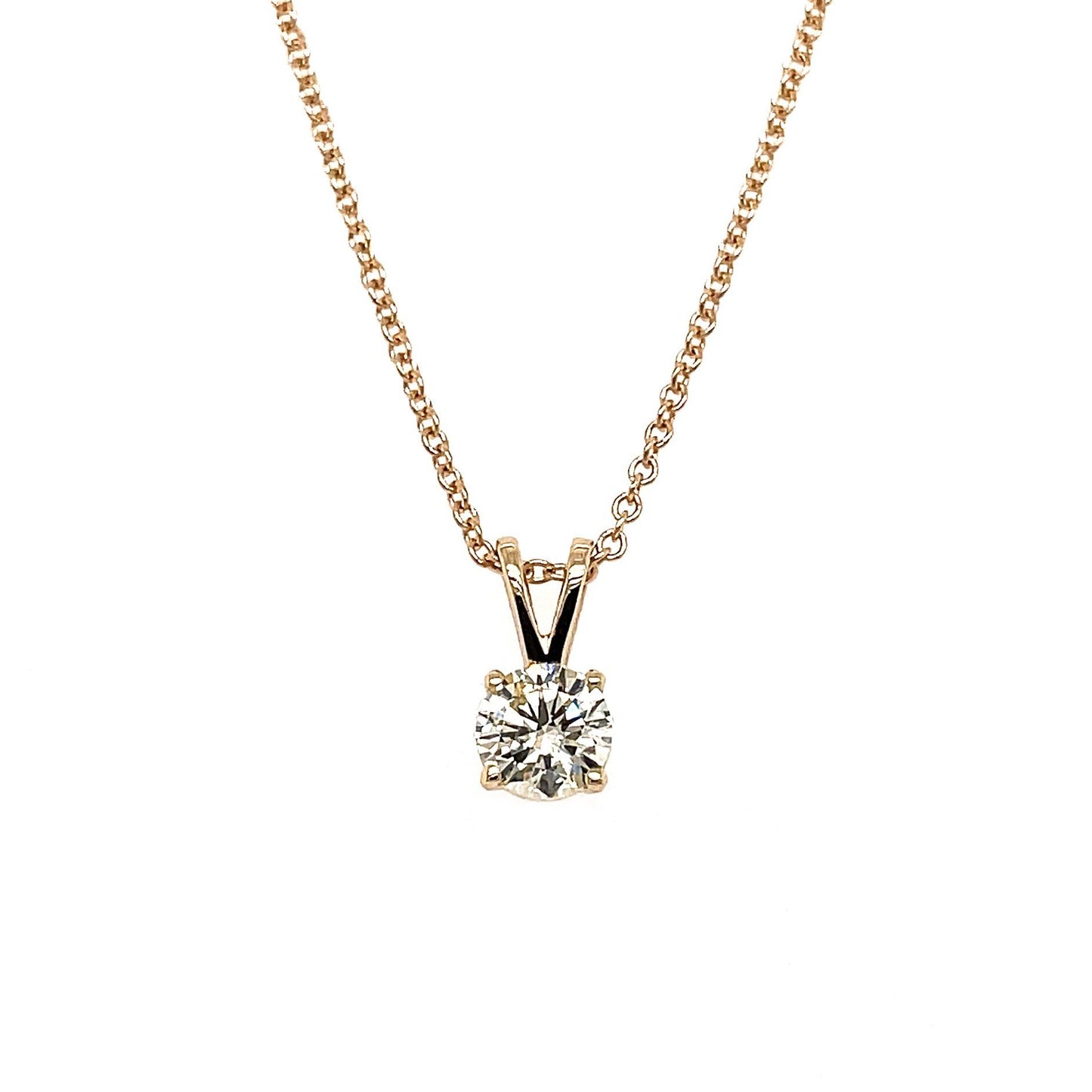 "PEND10018" 0.40 CARAT SOLITAIRE ROUND PENDANT