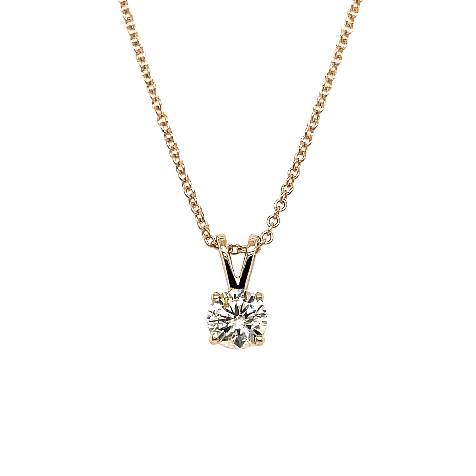 "PEND10018" 0.40 CARAT SOLITAIRE ROUND PENDANT