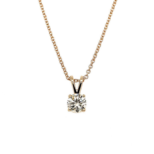 "PEND10018" 0.40 CARAT SOLITAIRE ROUND PENDANT