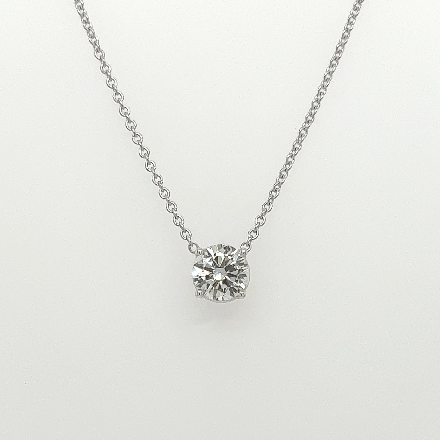 0.70 Carat Diamond Pendant in 14K White Gold