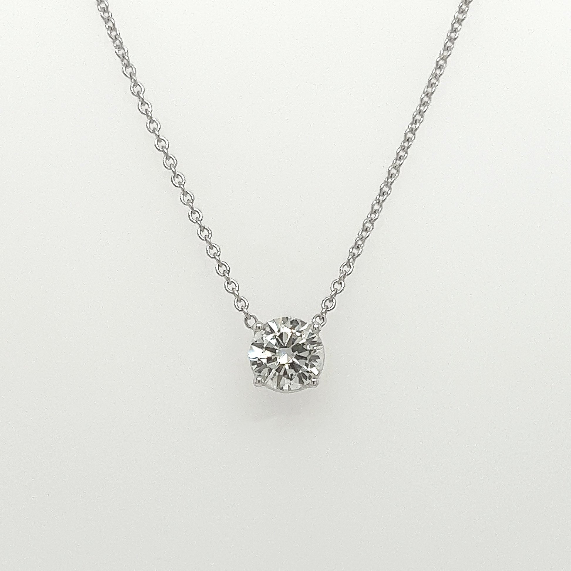 0.70 Carat Diamond Pendant in 14K White Gold