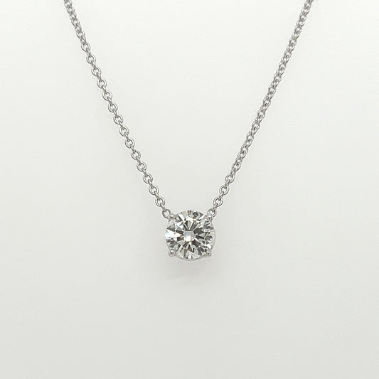 0.70 Carat Diamond Pendant in 14K White Gold