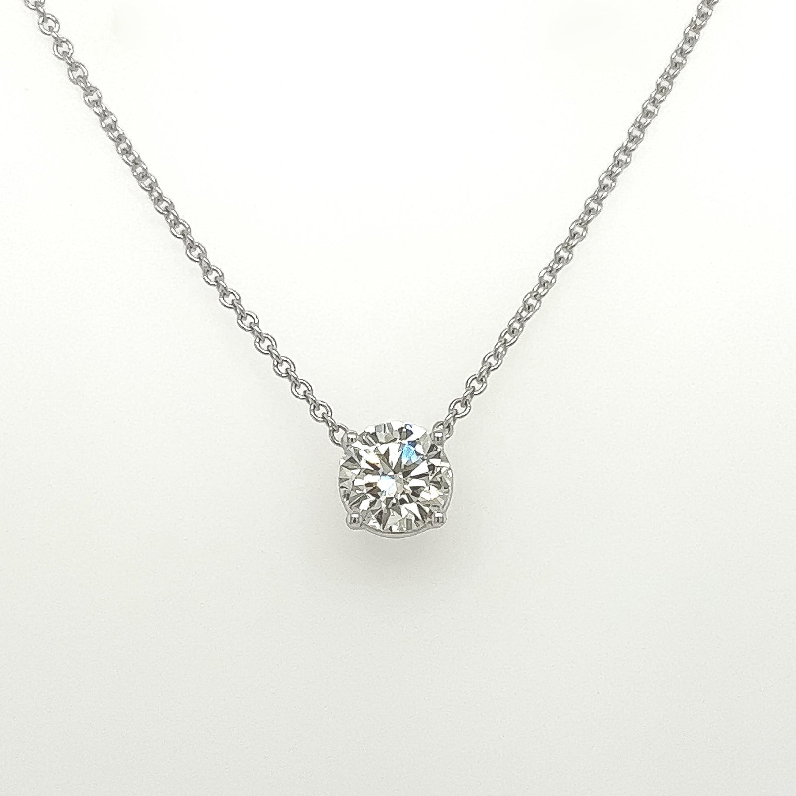0.70 Carat Diamond Pendant in 14K White Gold