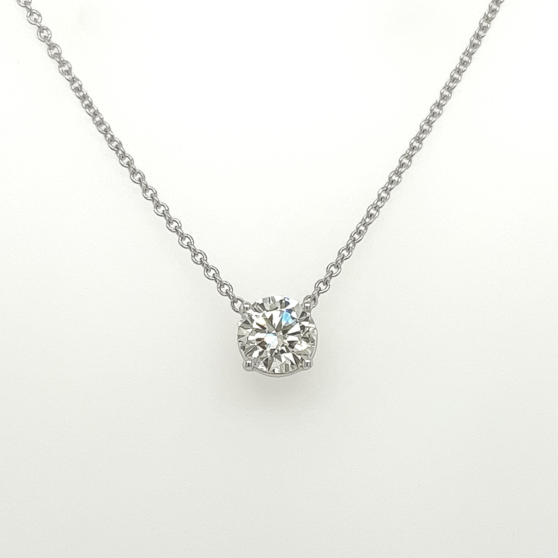 0.70 Carat Diamond Pendant in 14K White Gold