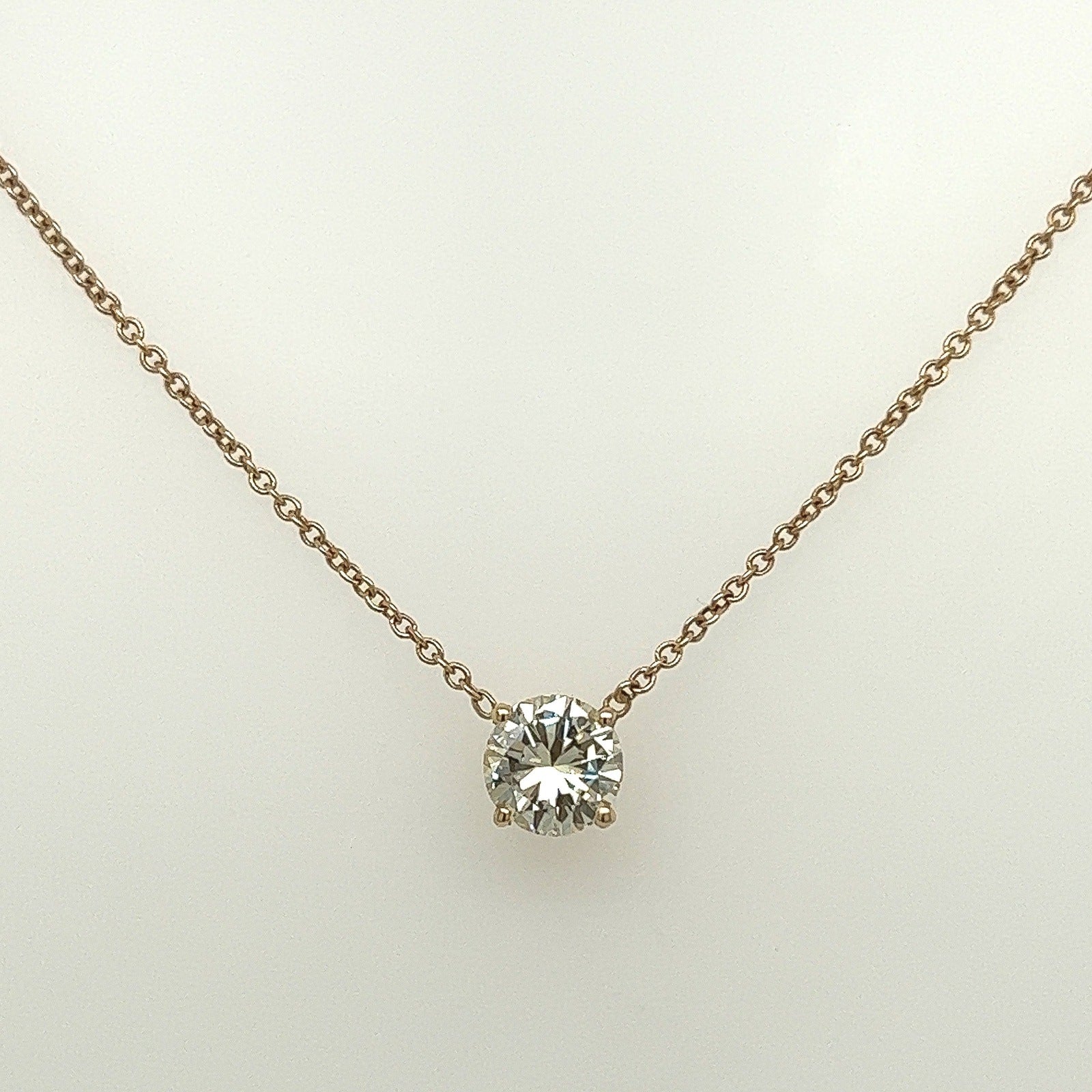 0.70 Carat Diamond Pendant in 14K Yellow Gold