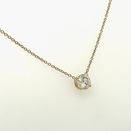 0.70 Carat Diamond Pendant in 14K Yellow Gold