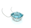 Splendid 48.46 Carat Cushion Cut Aquamarine Pendant in a 14 Karat White Gold Chain, GIA