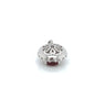 1.28 Total Carat Oval Ruby and Diamond Pendant in 18K White Gold