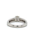 Round Diamond Engagement Ring with Baguette and Round Side Diamonds in Platinum